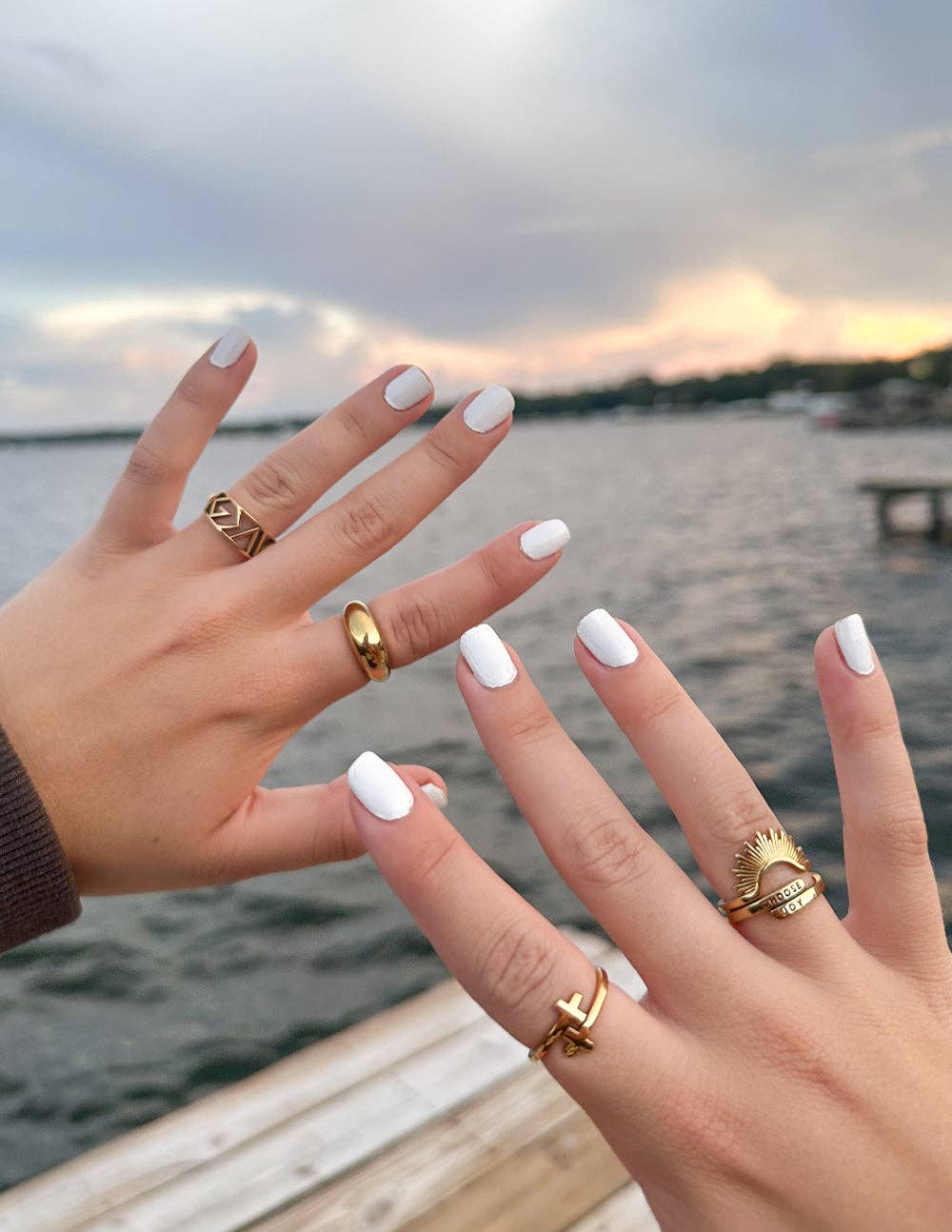 Gold Wrapped Cross Ring: 6