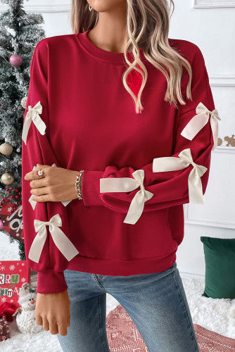 Red Bow Crewneck Sweatshirt