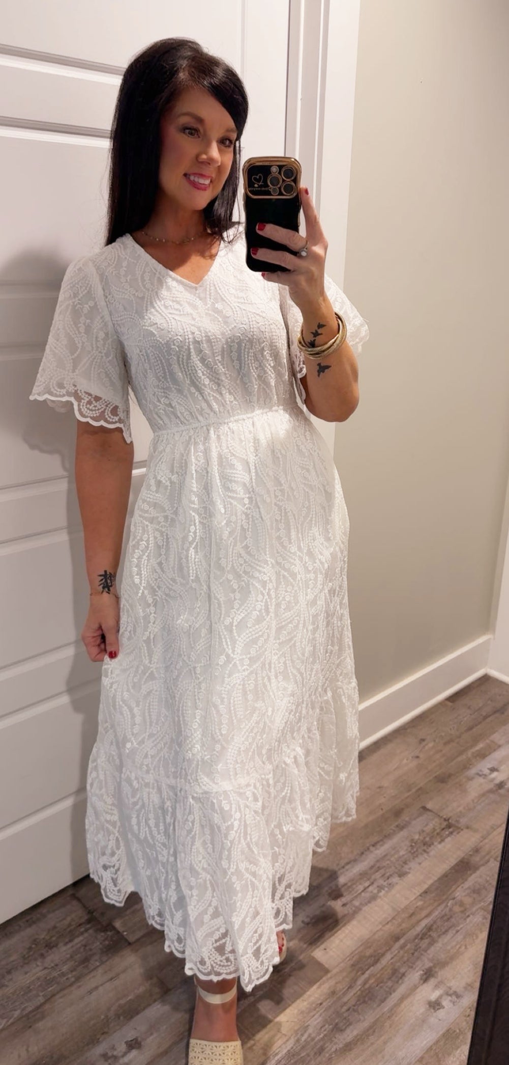 White Lace Maxi Dress