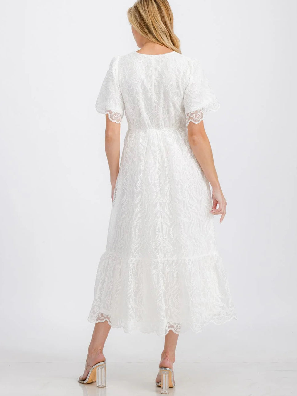 White Lace Maxi Dress