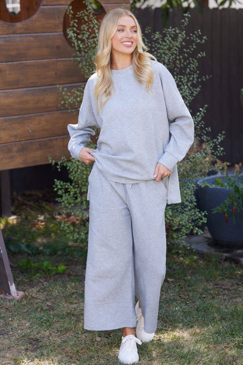 Heather Gray Textured Set
