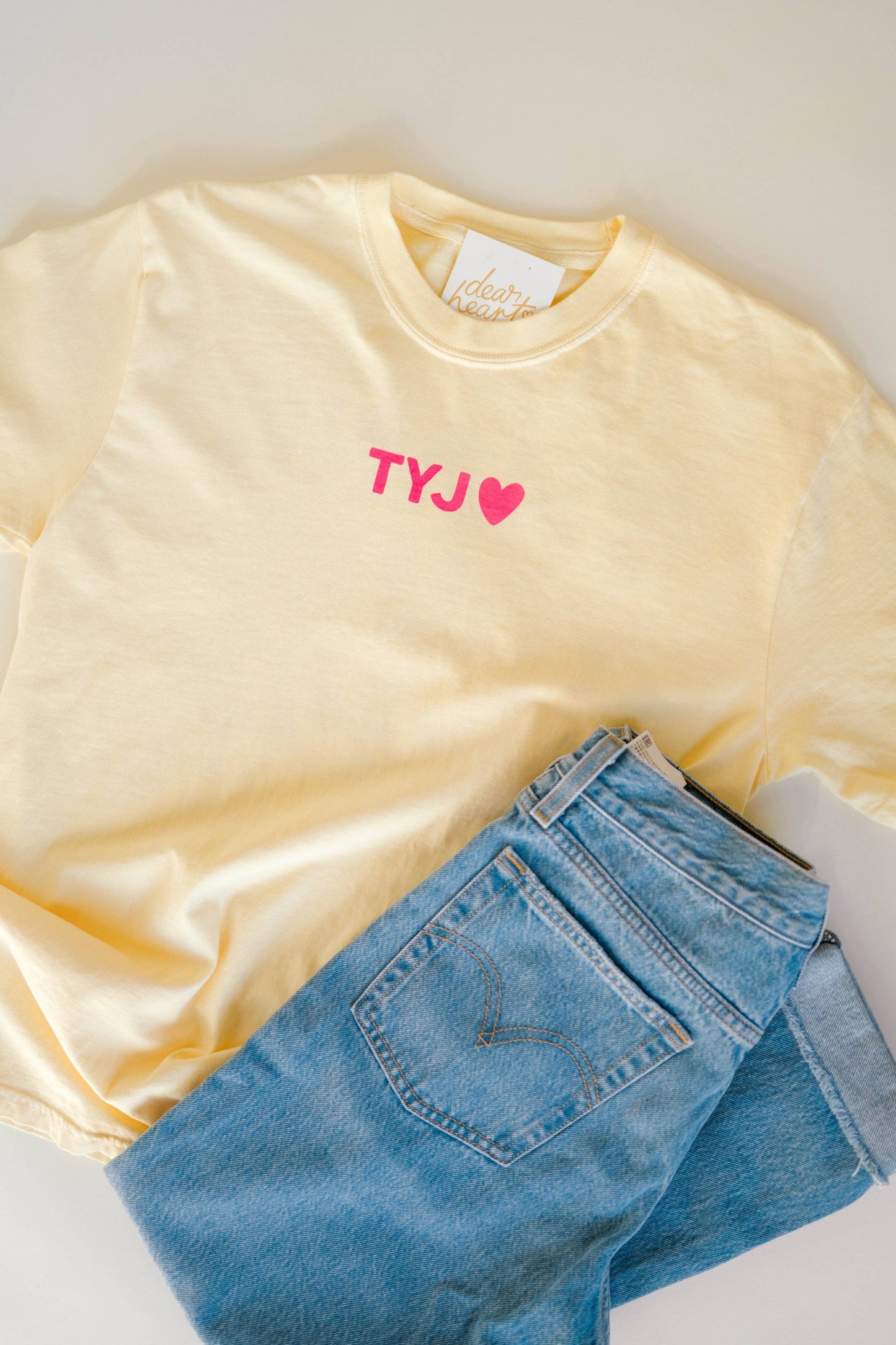 Dear Heart Thank You Jesus Tee - Butter