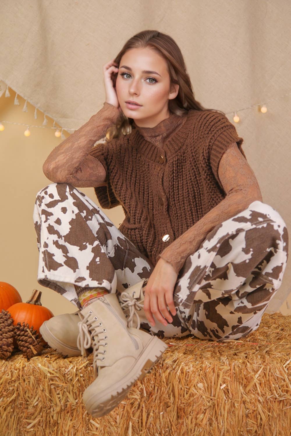 Chocolate Button Down Knit Sweater
