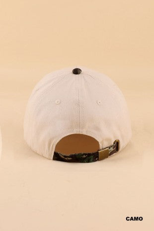 Mommin' Two Tone Canvas Cotton Cap Camo