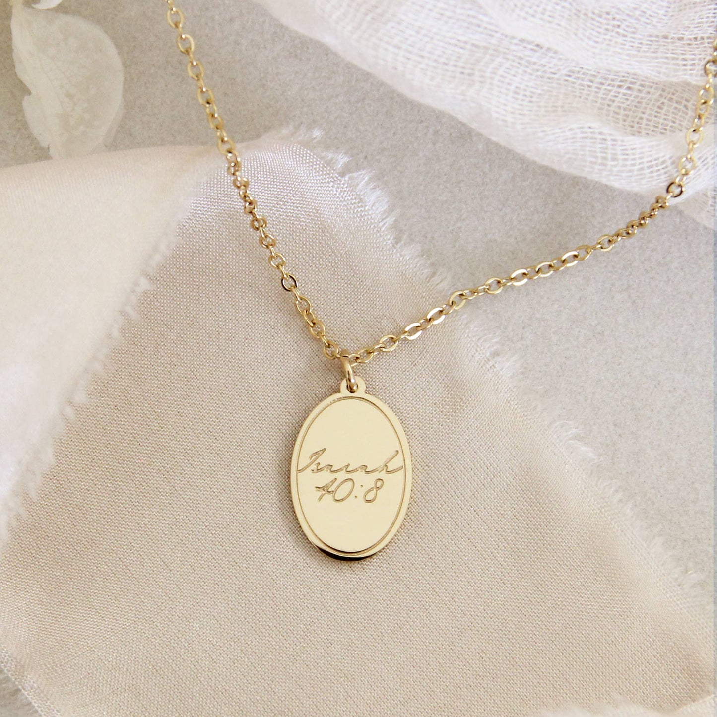 Isaiah 40:8 Flower Necklace(Yellow Gold)