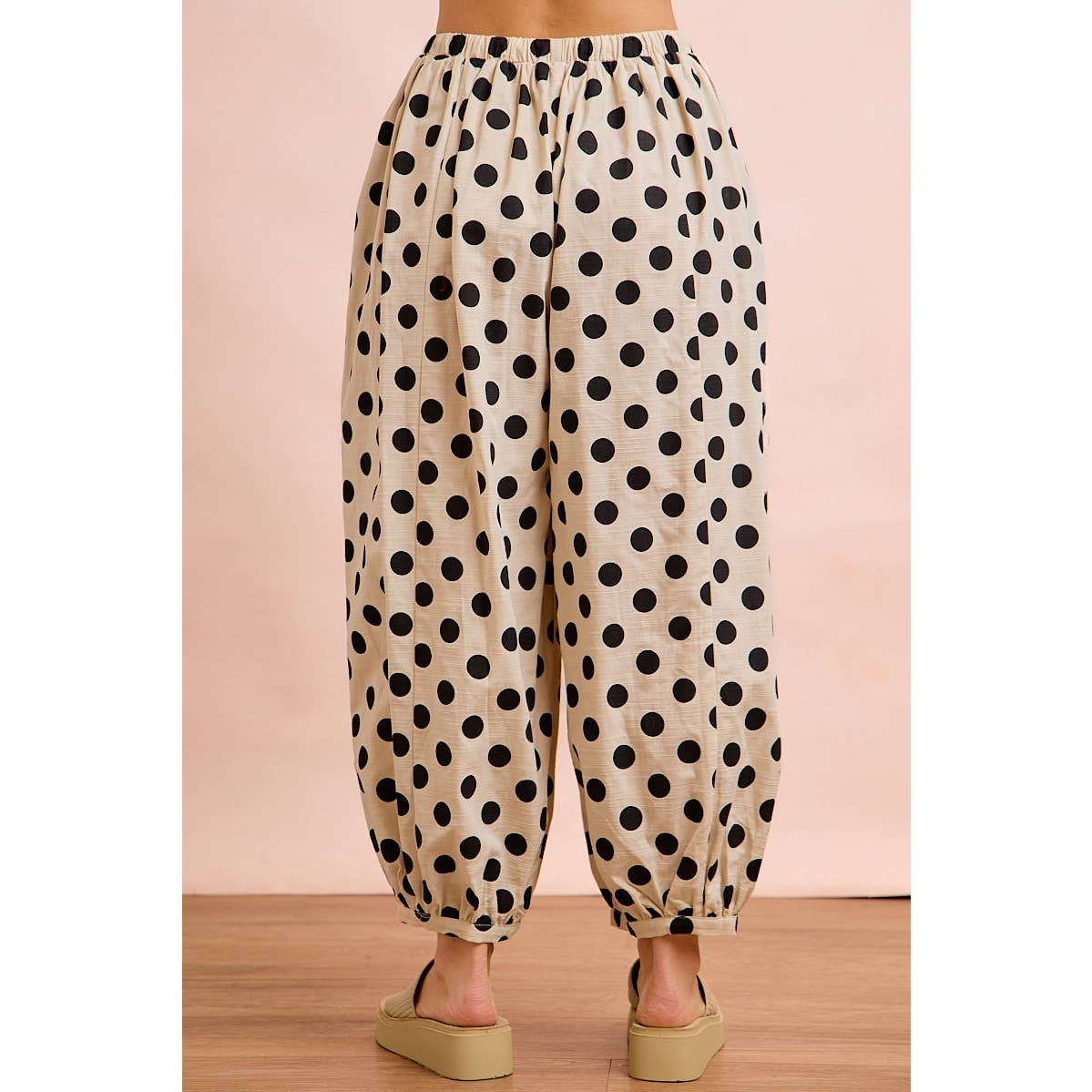 Black & Cream Polka Dot Balloon Pants