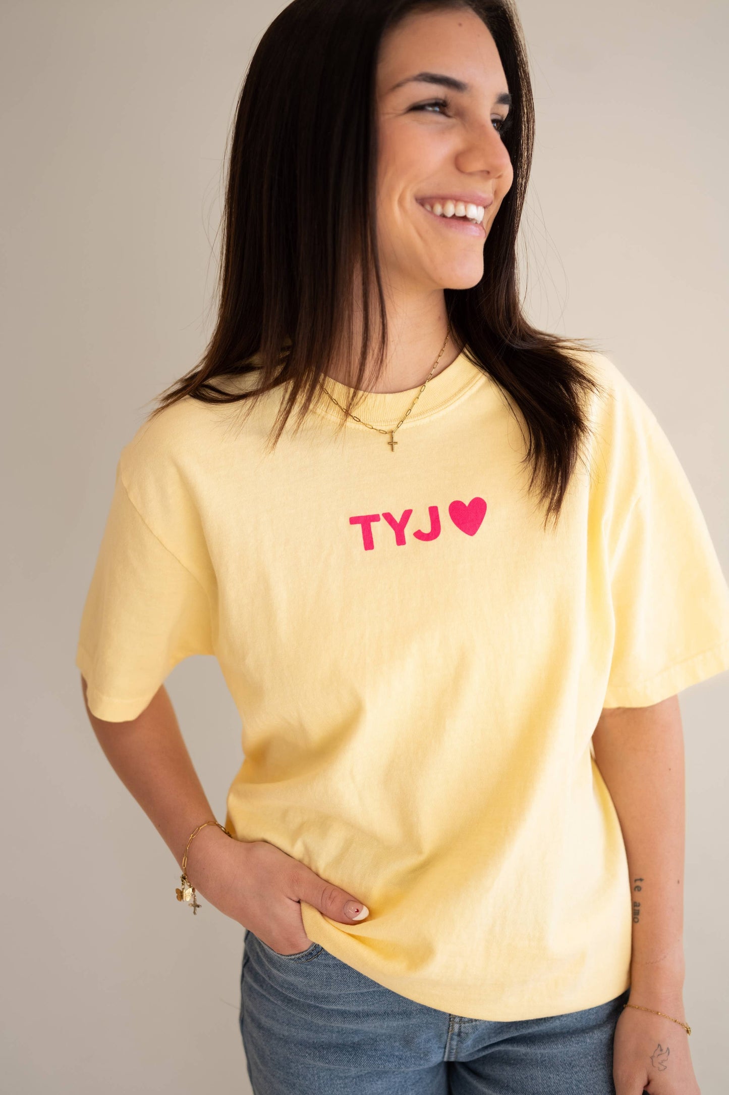 Dear Heart Thank You Jesus Tee - Butter