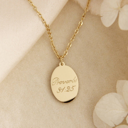 Proverbs 31:25 Necklace ~Strength & Dignity are Her Clothing