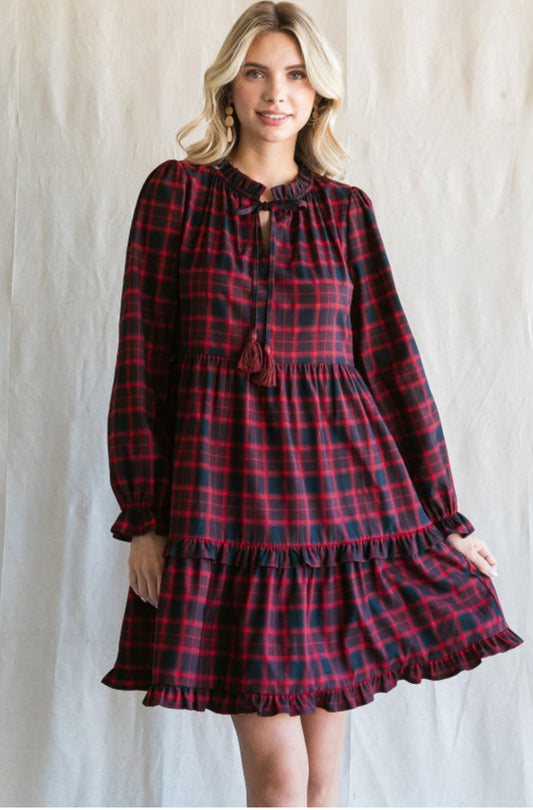 Red Plaid Dress