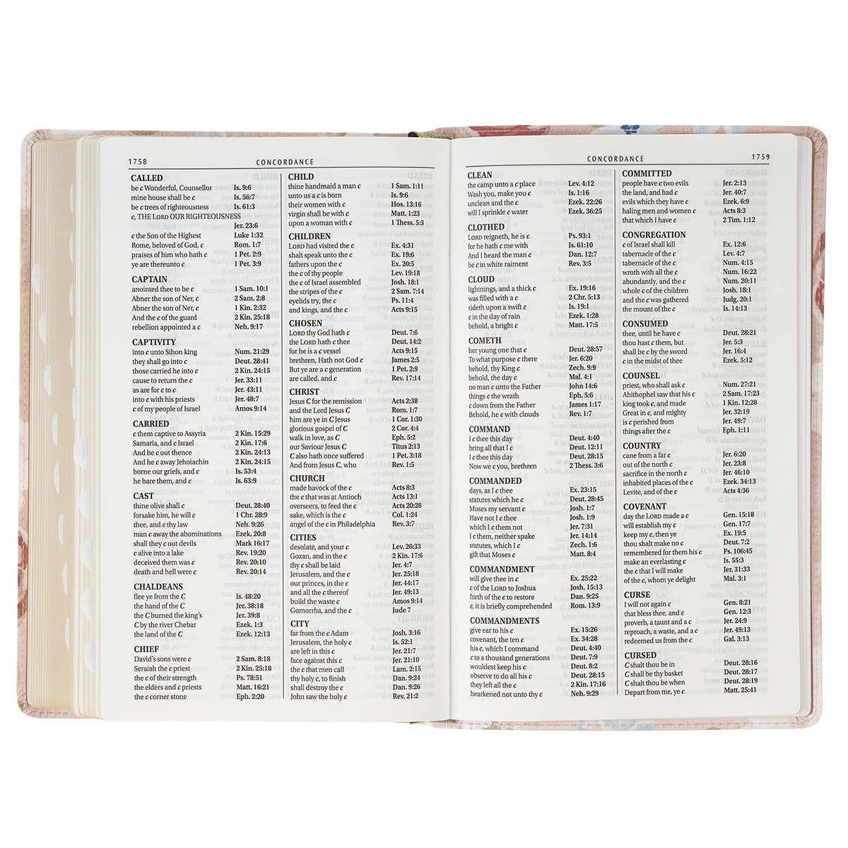 Giant Print Floral Jeremiah 29:11 KJV Bible