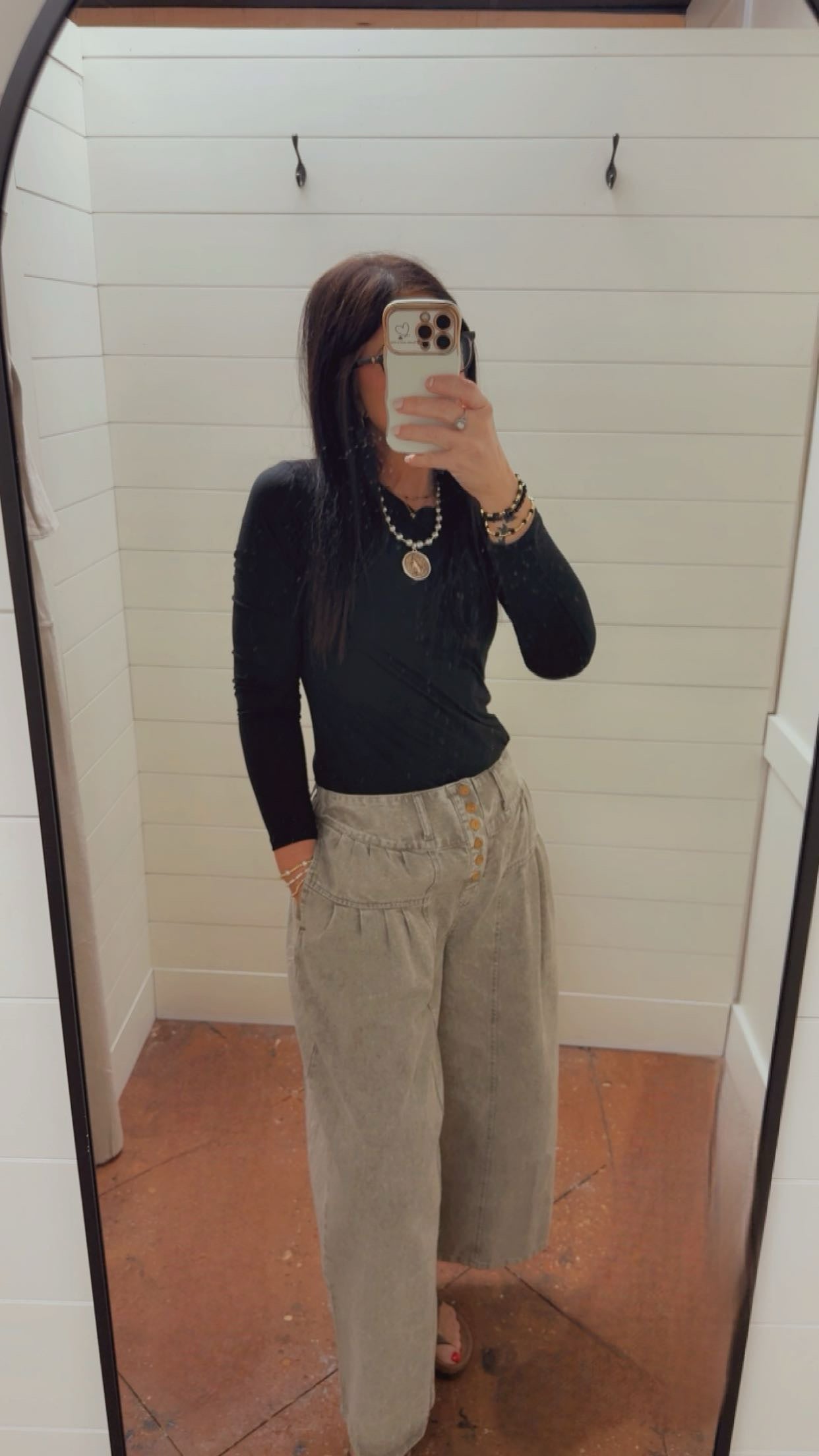Olive Pleated Wide Leg Pants