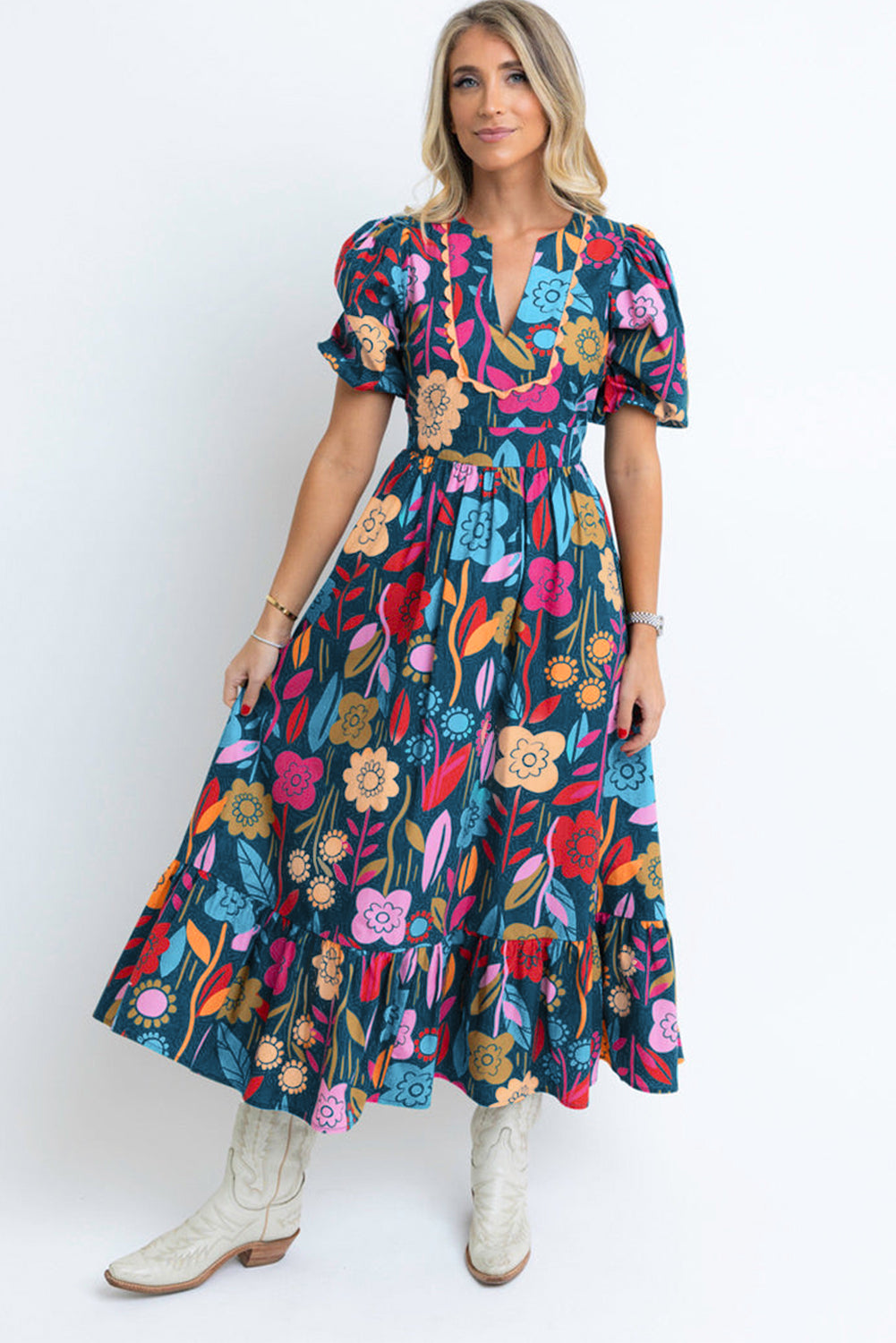 Be My Guest Retro Floral Dress