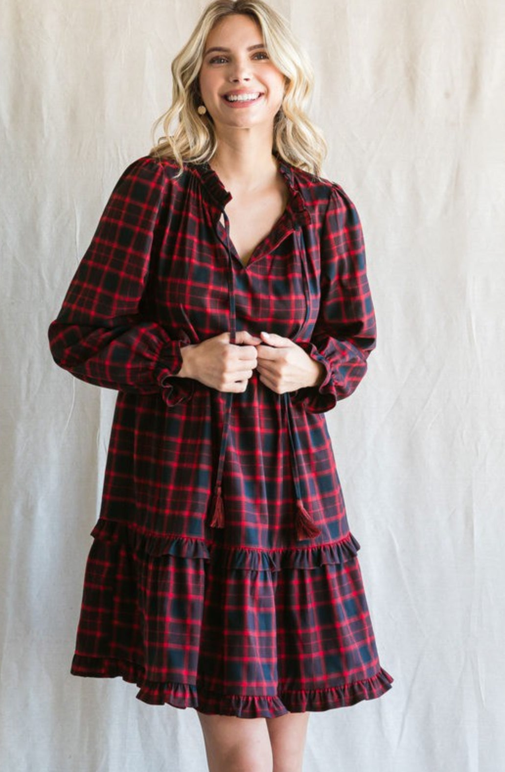 Red Plaid Dress