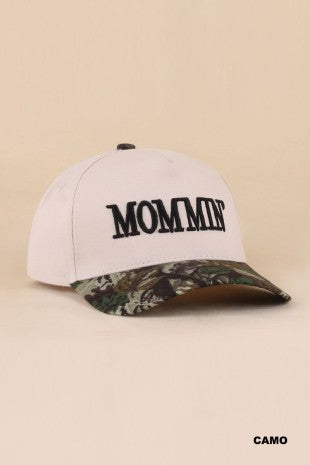 Mommin' Two Tone Canvas Cotton Cap Camo