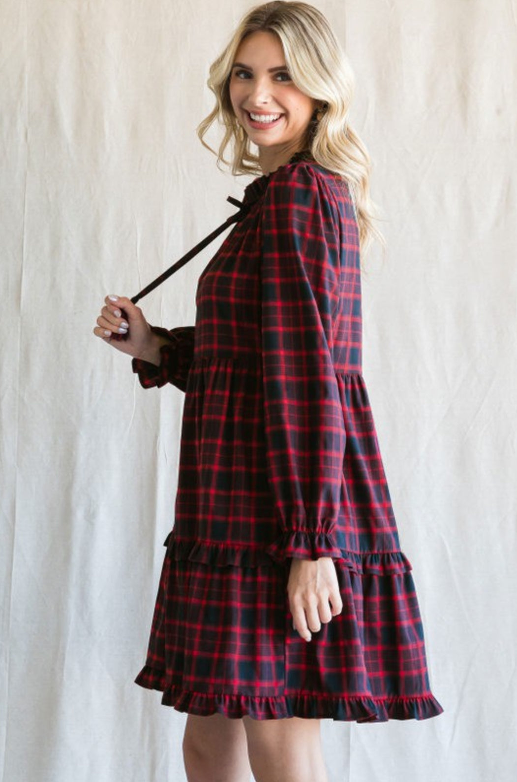 Red Plaid Dress