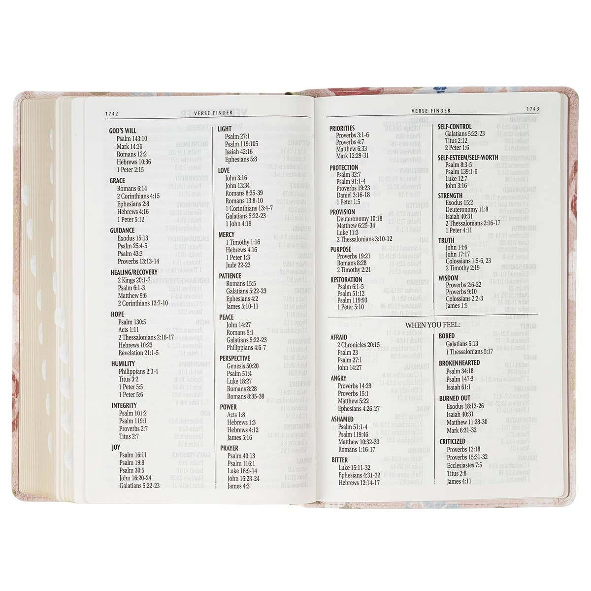 Giant Print Floral Jeremiah 29:11 KJV Bible