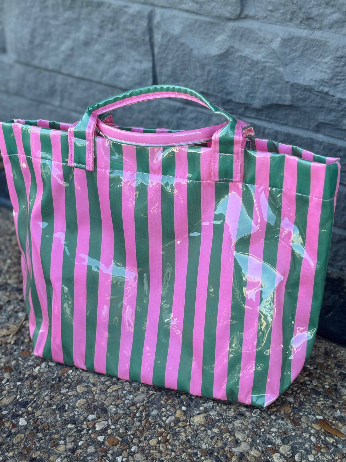 Pretty In Pastels Tote : Pink/Green